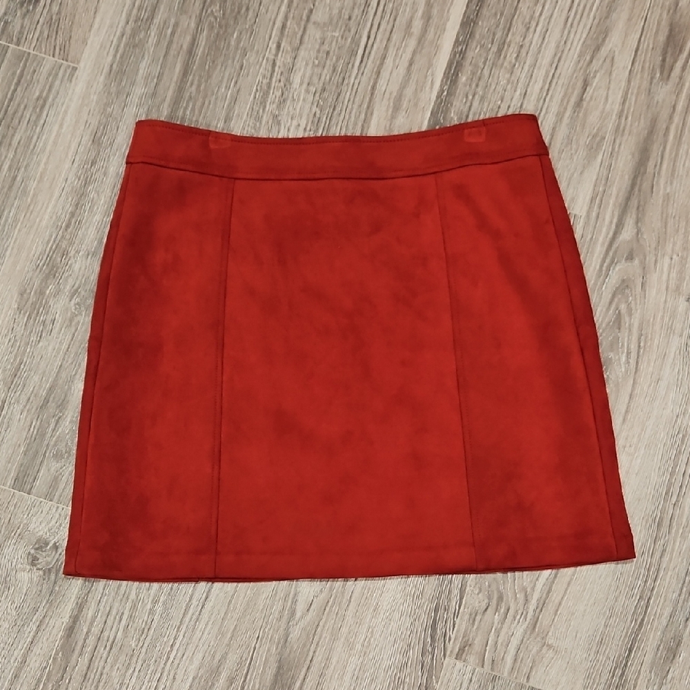 LOFT Vibrant Red Pencil Skirt